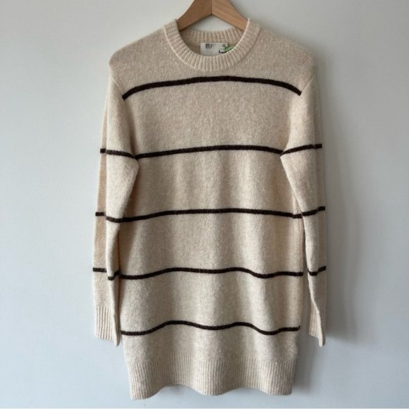 ❌SOLD ❌Aritzia Wilfred Free Cipriana Alpaca Wool Blend Striped Sweater Dress XXS - Picture 2 of 9